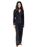 Petite Plume PPJM Black Astaire Pima Cotton Pajamas Set Myselflingerie.com