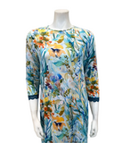 Oh! Zuza M4341 Blue Floral Mix Design Modal Nightshirt Myselflingerie.com