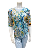 Oh! Zuza M4337 Blue Floral Mix Modal Pajamas Set Myselflingerie.com