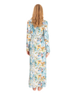 Oh! Zuza 4336 Blue Floral Mix Modal Morning Robe Myselflingerie.com