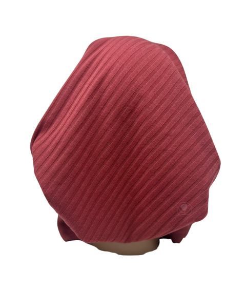 Triple Up BUL791 Mauve Ribbed Unlined Pre-Tied Bandanna Myselflingerie.com