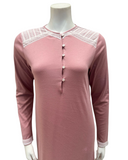 Iora Lingerie Rose Shoulder Detail Button Down Cotton Nightgown