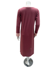 24414 Mauve Satin Trim Cotton Blend Nightshirt