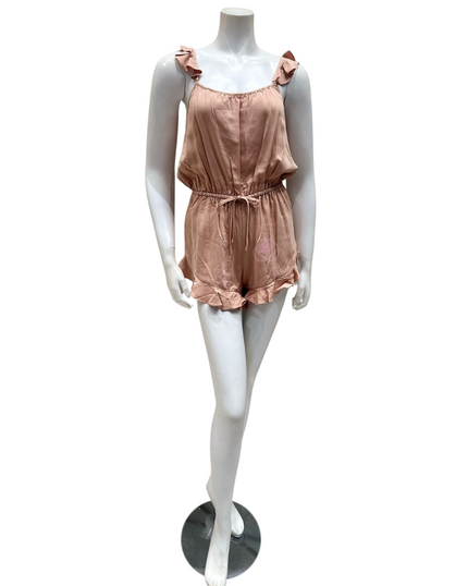 Half Asleep Dusty Sunrise Ruffle Romper & Robe Set