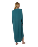 Me Moi Teal Pintuck Button Down Modal Nightgown