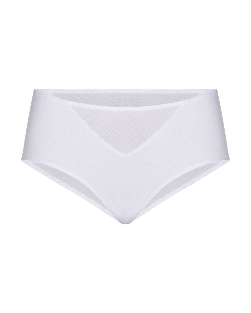 Gemsli  Mesh Insert Organic Cotton White Hipsters 3 Pk