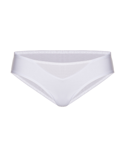 Gemsli Mesh Insert Organic Cotton White Bikinis 3 Pk