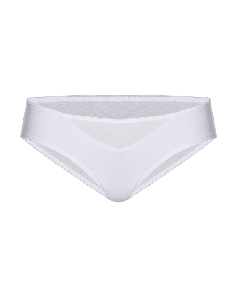 Gemsli Mesh Insert Organic Cotton White Bikinis 3 Pk