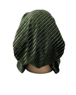 BL895 Olive/Black Velvet Ribbed Lined Pre-Tied Bandanna