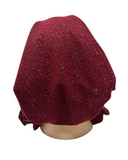 Triple Up Burgundy Knit Lurex Lined Pre-Tied Bandanna