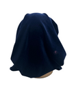 BULNV Solid Navy Velvet Unlined Pre-Tied Bandanna