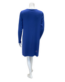 Jackie O'Loungewear Perriblue Ribbed V Neck Lace Long Sleeves Modal Nightshirt