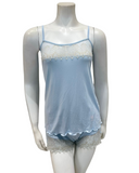 Oh! Zuza Light Blue Lace Modal Cami & Shorts Set