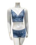 Oh! Zuza Sea Blue / White Lace Bralette Set