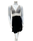 Oh! Zuza Black Shimmer Lace Modal Chemise