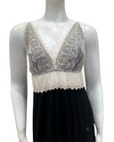 Oh! Zuza Black Shimmer Lace Modal Chemise