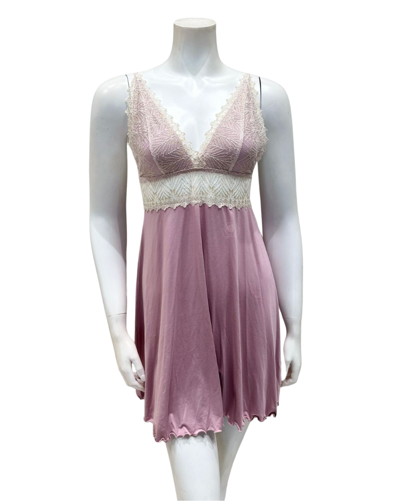 4308 Lilac Shimmer Lace Modal Chemise