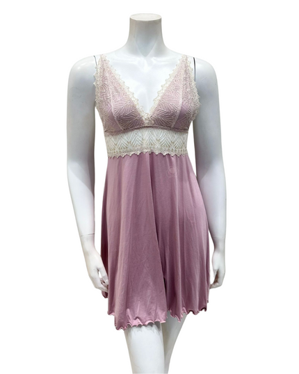 4308 Lilac Shimmer Lace Modal Chemise