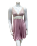 Oh! Zuza Lilac Shimmer Lace Modal Chemise