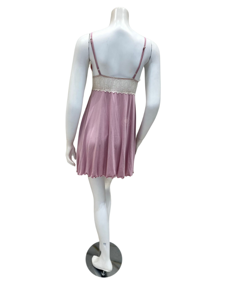 4308 Lilac Shimmer Lace Modal Chemise