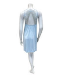 Oh! Zuza Light Blue Sheer Front Shimmer Lace Modal Chemise