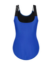 Flamingo Royal Blue Ribbed Logo Swimsuit