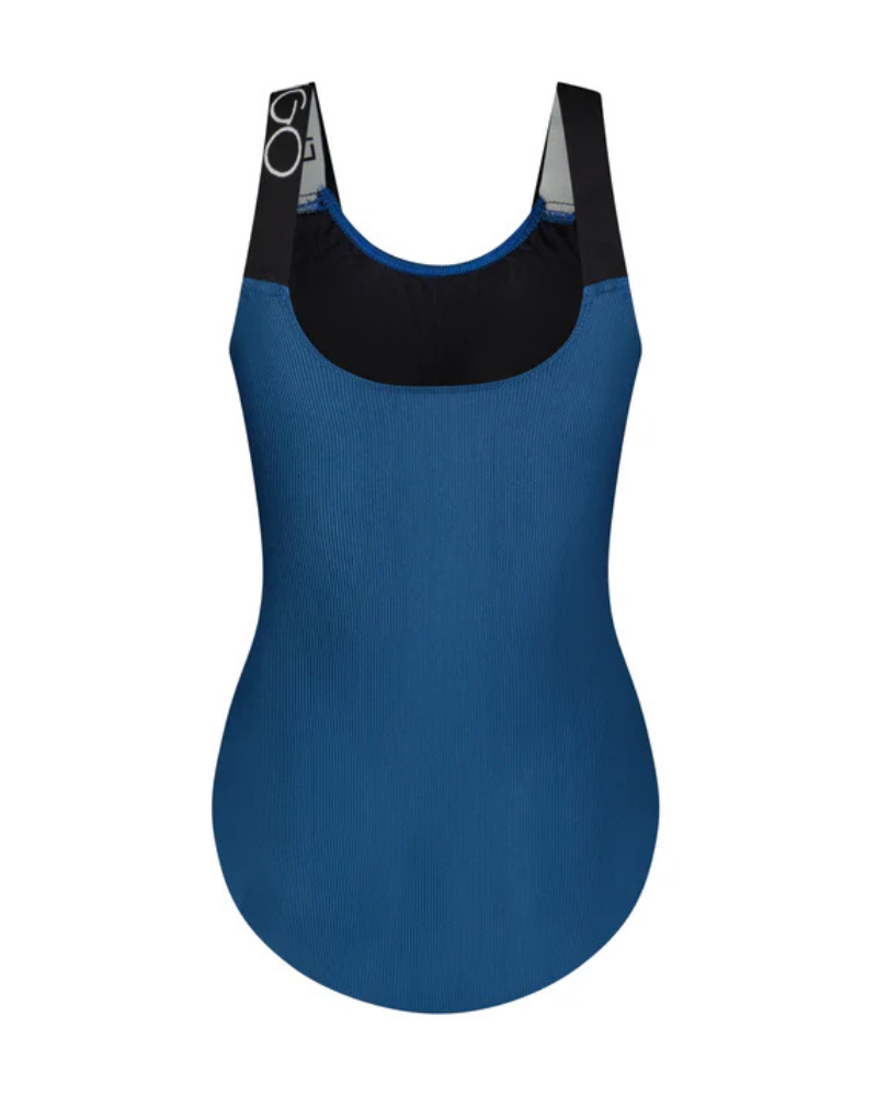 Flamingo Teal Ribbed Logo Swimsuit