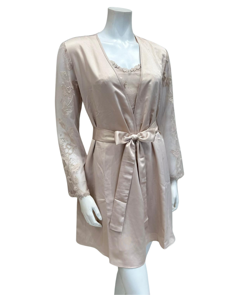 Rya Collection 906 + 820 Champagne Lisbon Chemise & Robe Set myselflingerie.com