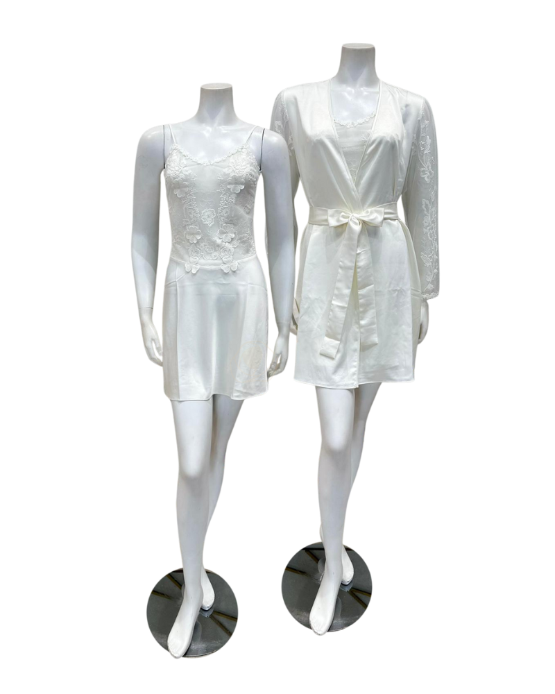 Rya Collection 906 + 820 Ivory Lisbon Chemise & Robe Set myselflingerie.com