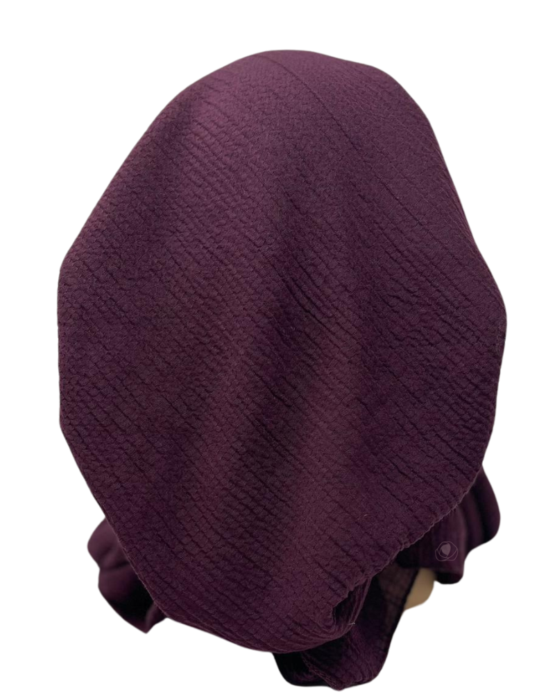 Revaz HS402N Burgundy Textured Adjustable Pre-Tied Bandanna with Velvet Grip myselflingerie.com