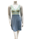 Samantha Chang 2216-8016-IS Iceberg/Sea Glass Lace Modal Chemise & Robe Set myselflingerie.com