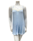 Rya Collection 114 Marian Blue Or Chiffon Accordion Pleated Chemise myselflingerie.com
