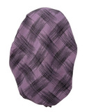 Revaz HS509V Plum Abstract Lines Adjustable Pre-Tied Bandanna with Velvet Grip myselflingerie.com