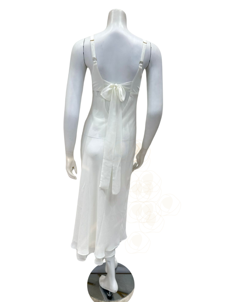 841 + 842 Ivory Saint-Tropez Gown & Wrap Robe Set