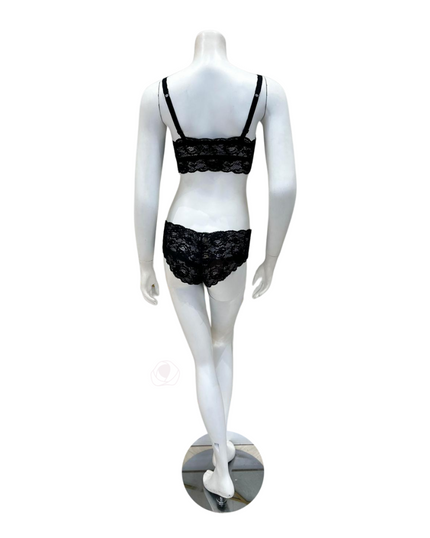 Cosabella NEVER1310 + 07ZL Black Lace Curvy Sweetie Bralette & Short Set myselflingerie.com