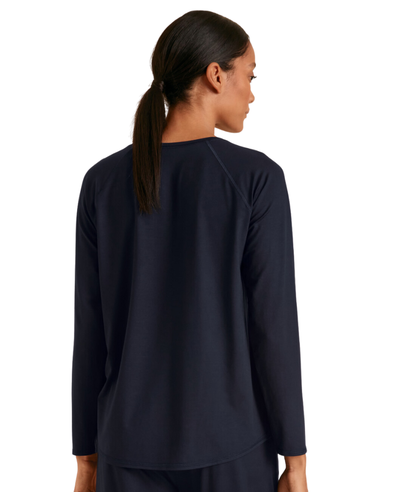 Calida 15791 + 29390 Dark Lapis Blue DSW Balancing Modal Pajamas Set myselflingerie.com