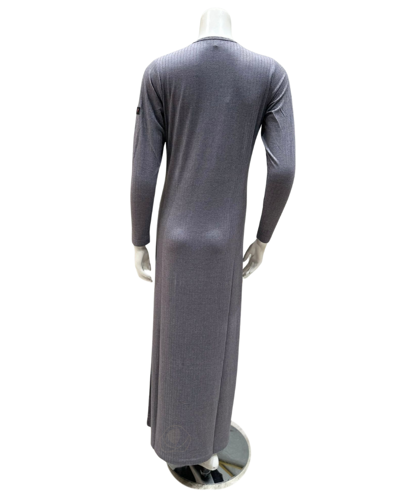 ESPi AK778 Circles Screen Print Grey Pull On Modal Teen Nightgown myselflingerie.com