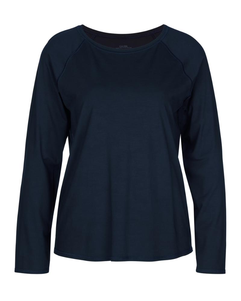 Calida 15791 + 29390 Dark Lapis Blue DSW Balancing Modal Pajamas Set myselflingerie.com