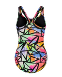 Flamingo 22FL040 Scribble Print Teen Bathing Suit Removable Cups myselflingerie.com