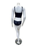 Cosabella NEVER1385 + 07ZL Navy Blue Curvy Longline Bralette & Panty Set myselflingerie.com