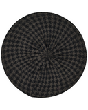 SSB34A/E Black & Grey Houndstooth Knit Chenille