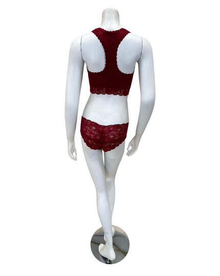 Cosabella NEVER1355 + 07ZL Sindoor Red Curvy Bralette & Shorts Set myselflingerie.com
