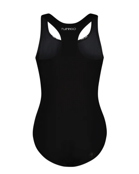 Flamingo 22FL031 Neon/Royal Vertical Stripe Black Bathing Suit myselflingerie.com