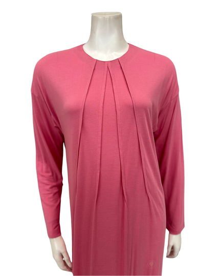 Iora Lingerie 24123C Medium Pink Tucks Pull On Modal Nightgown myselflingerie.com