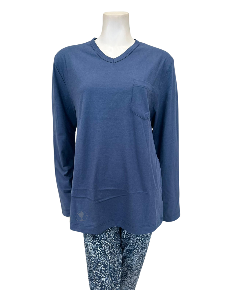 Mey 34061 New Denim My Night Men's Cotton Pajamas Set myselflingerie.com