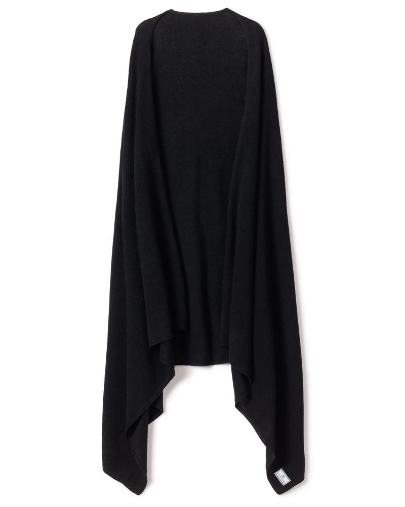 Petite Plume CAWBL Black Cashmere Wrap myselflingerie.com