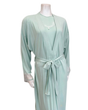 Iora Lingerie 24316C Mint Green Lace Cuff Modal Wrap Robe myselflingerie.com