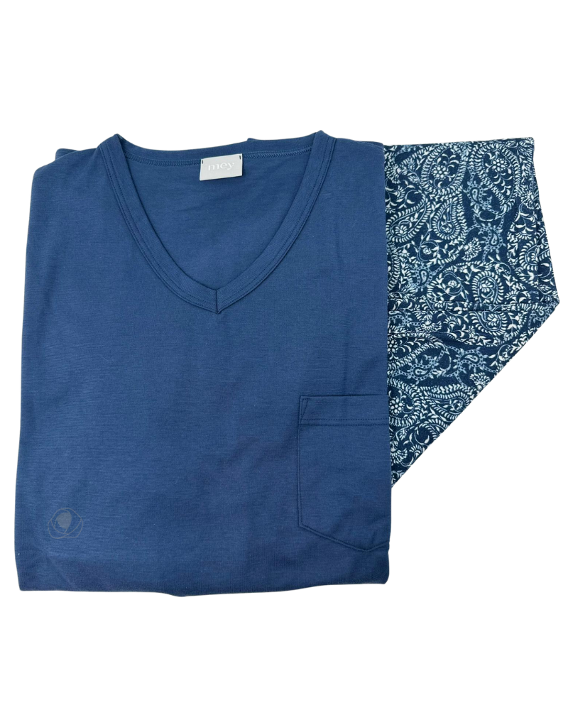 Mey 34061 New Denim My Night Men's Cotton Pajamas Set myselflingerie.com