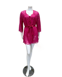 Cosabella MAGNO02221+8091 Flori Pink Magnolia Teddy & Robe Set myselflingerie.com