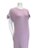 Iora Lingerie 24131A Lavender Short Sleeve Ties Modal Nightshirt myselflingerie.com